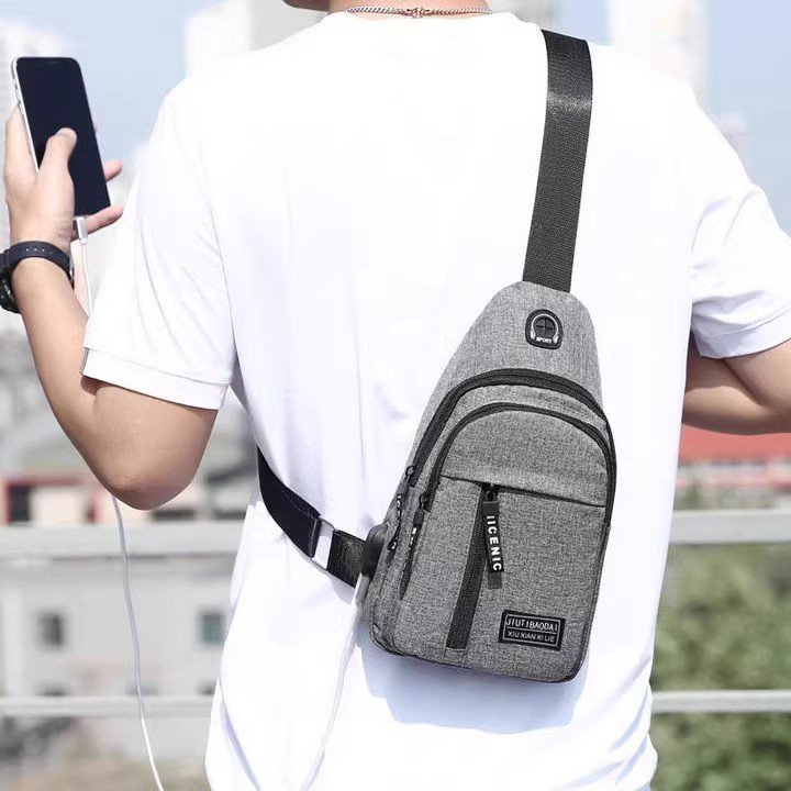 Chestbag male backpack 2024 new nylon nylon nymph nymphomous nymphatic nymphatic nymphatic nymphatic nymphatic nympic hympics hysteria