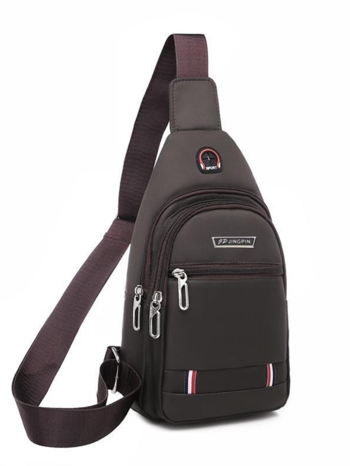 Chestbag male, one-shoulder slashed, draught-proof Oxford pre-burst twilight sports, little cross-bag male