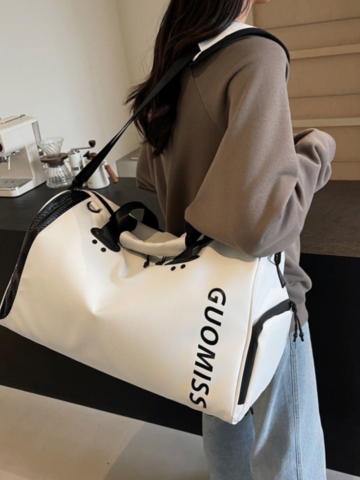 Gyms, dry and wet separation, short-distance, large-capacity swimming bag for women
