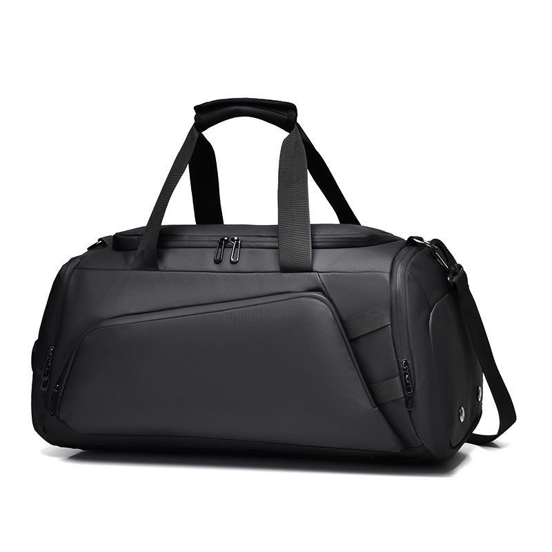 Gymnasium packs for dry and wet separation of hand-held, one-shoulder-packed sports packs with large capacity double-shouldered backpacks