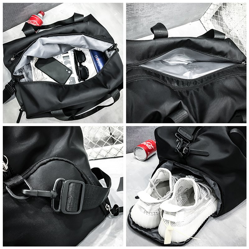 Nike's joint gym kit, slashy-swipe, dry-wet-separated, high-capacity travel kit