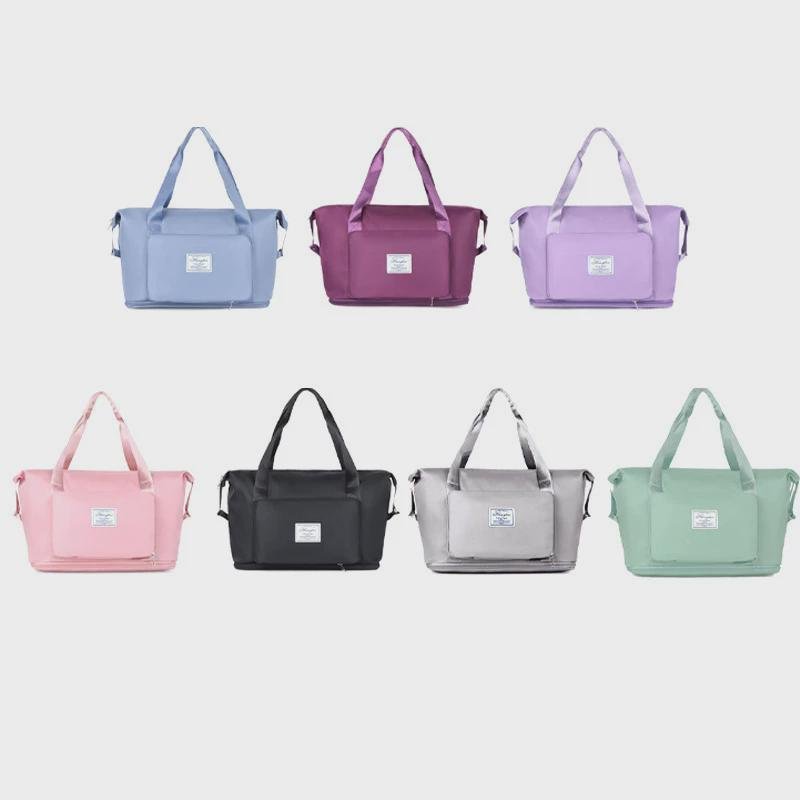 Dry, wet and separate yoga packs with high-capacity fitness packs with a puller and a single-shoulder sports pack folding and receiving travel kits