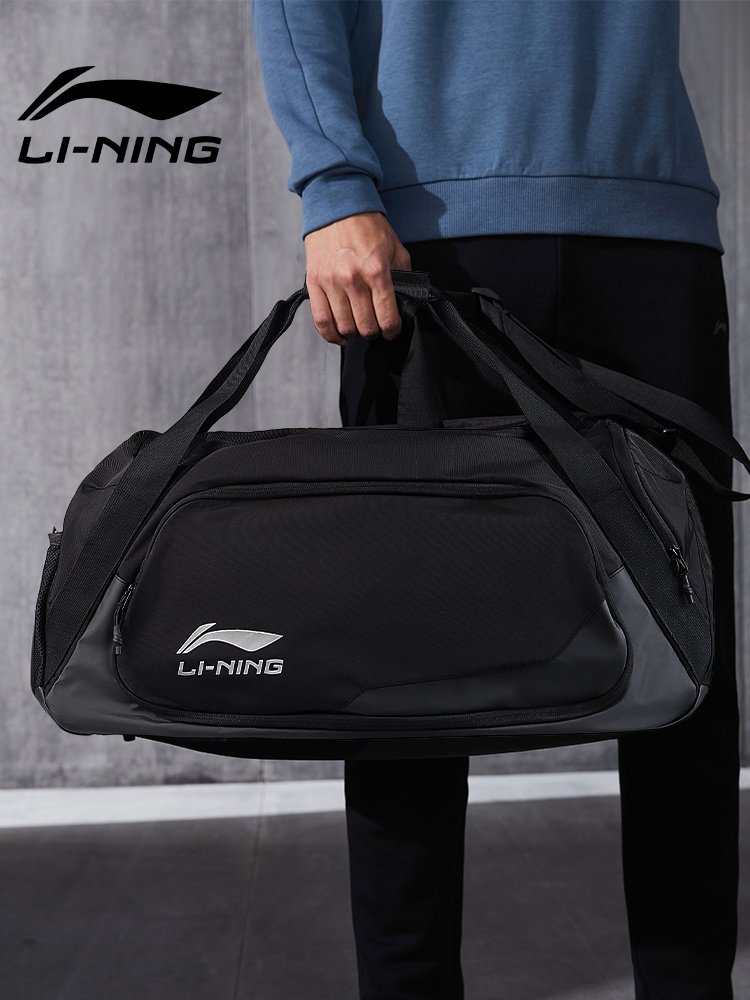 Li Ning's one-shoulder, large-capacity man's bucket bag, new gym run, football basketball bag