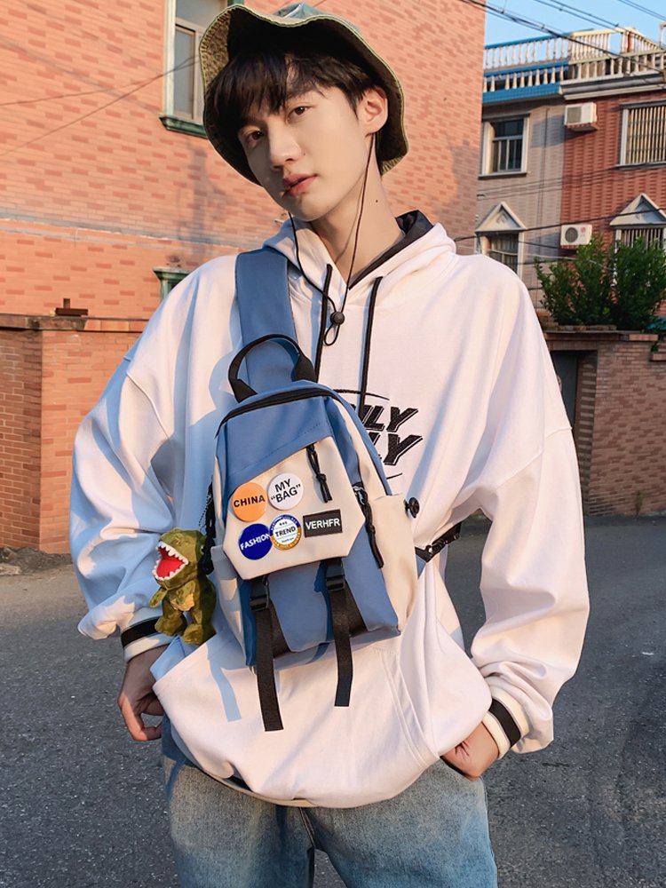 tilt-bag male chest bag in ins-tweet sports student backpack and one-shoulder slant male phone