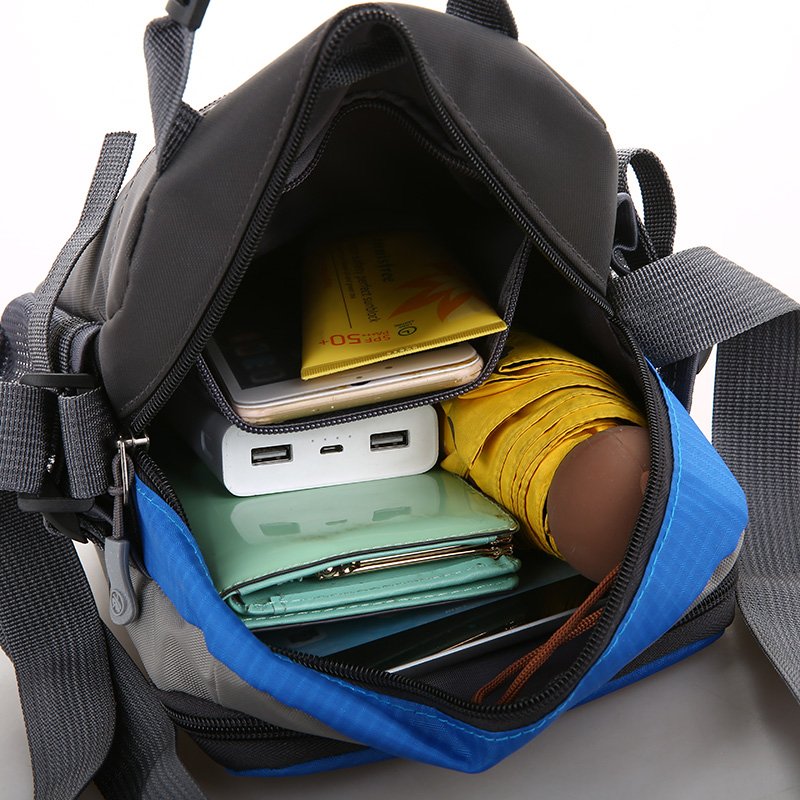 Slashy bag for men and women for leisure and outdoor sports backpacks, one-shoulder bag for travel across the watery nylon bag