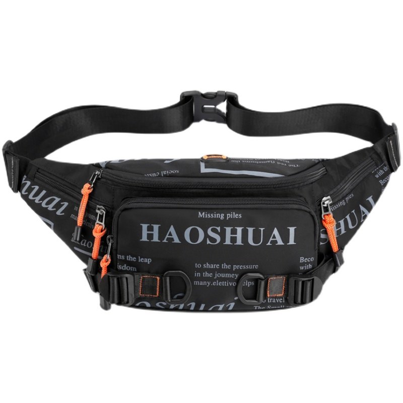 2023 High-capacity waterproof nylons, men's waistbags, outdoor recreational packs, slops