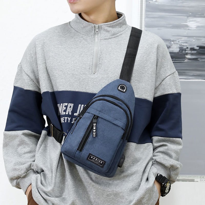 Chest-packed men's leisure-packed new man's bag, single-shoulder backpack, multi-purpose sports-pack, fashion girl