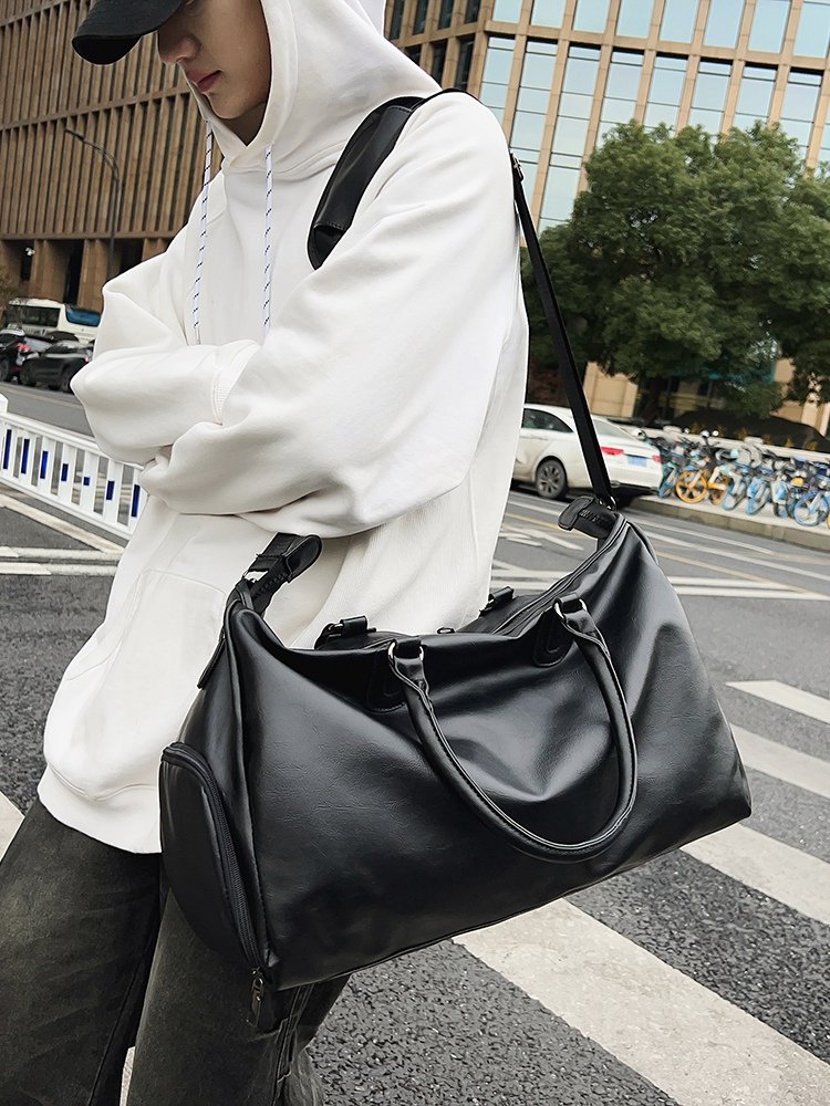 GYMNASIUM PU-SKIN-SLIP BAG, HANDBAG, LARGE-VOLUME TRAVEL BAG, ONE-SHOULDER BAG
