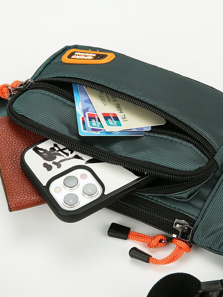 Men and women with a multi-purpose, high-capacity, waterproof outdoor sports cell phone business package for the new mill