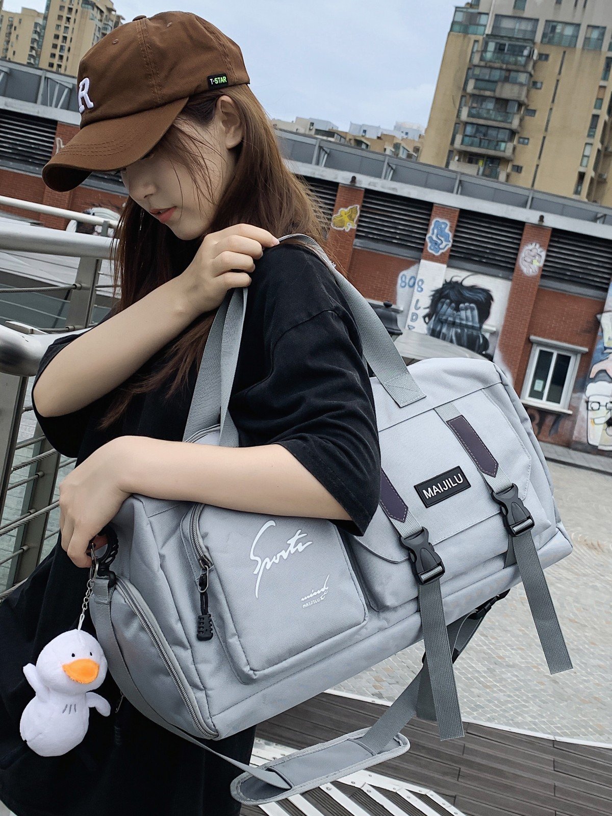 Baggage for boys ' dormitories with clothes and shoes, handbags for high-capacity gyms, short-distance bags for girls
