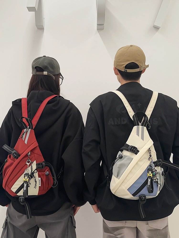 Multifunctional chest bag female double-shouldered, cycling large-capacity backpacks, about one-size-coloured, single-shouldered, recreational slop packs