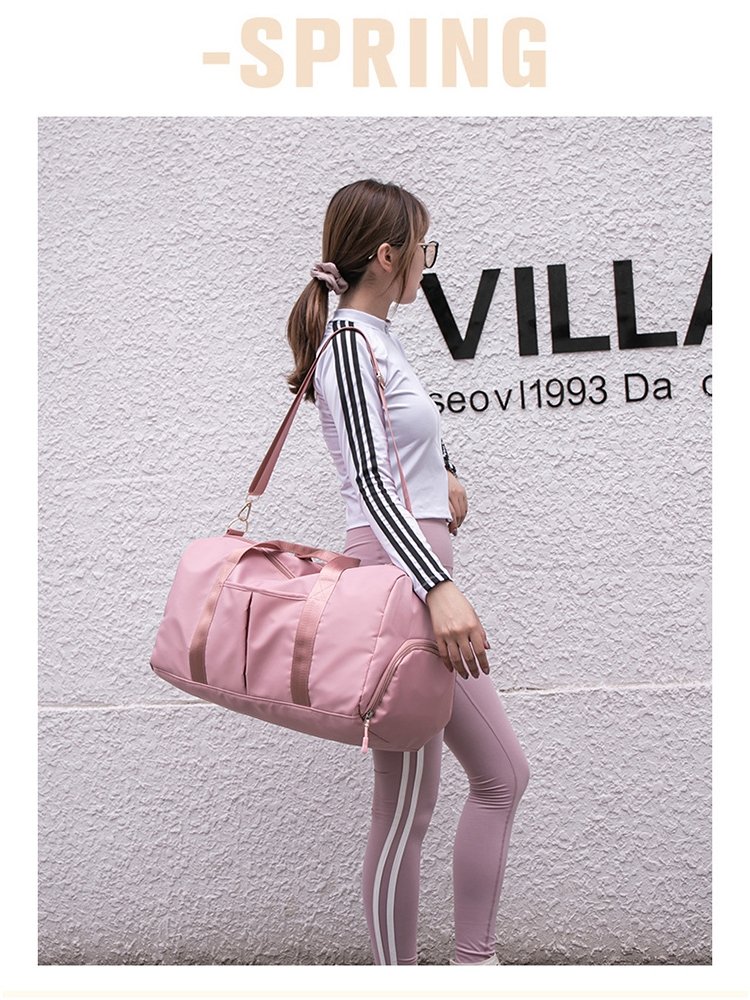 Travel bag for a woman with a large-capacity short-distance handbag, advanced spa damp and wet separation gym kit