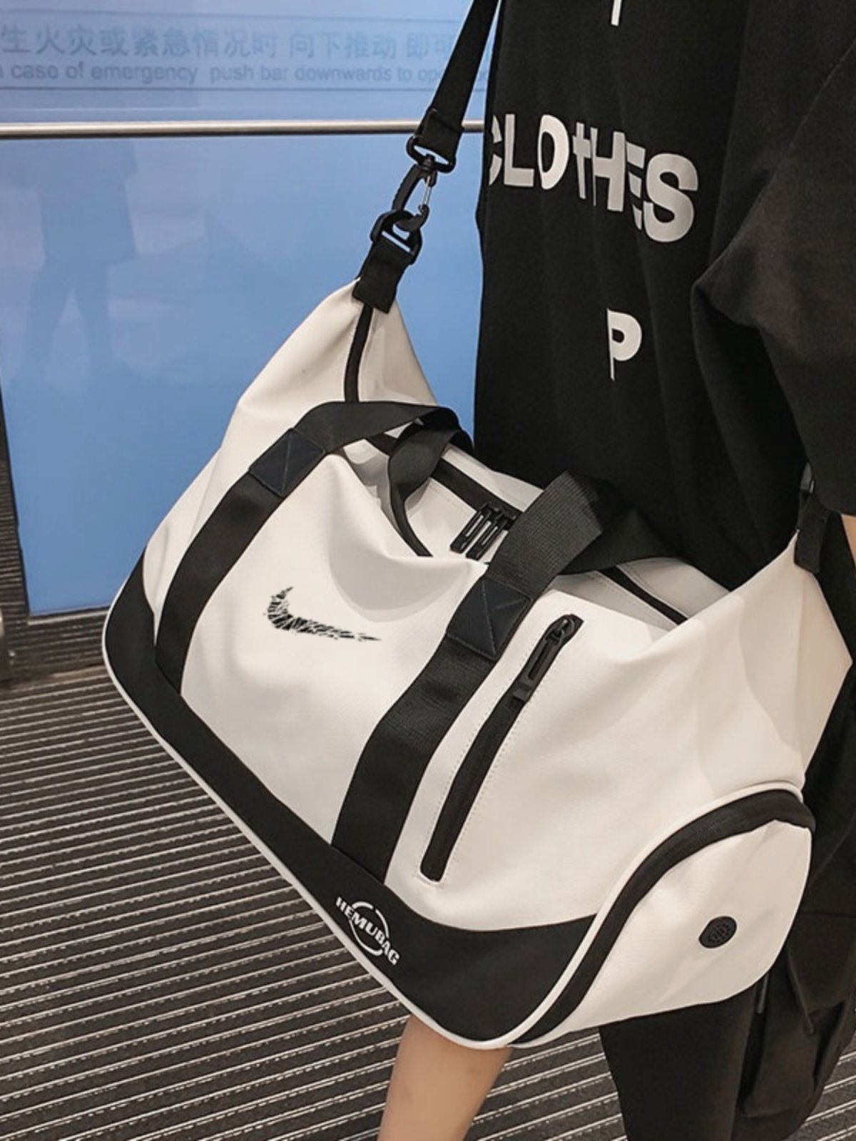 NY&NB SHORT-DISTANCE BAG WITH A LARGE CAPACITY OF WOMEN SPORTS, DRY AND WET, SEPARATED GYM BOYS' BACKPACK LIGHT HANDBAGS