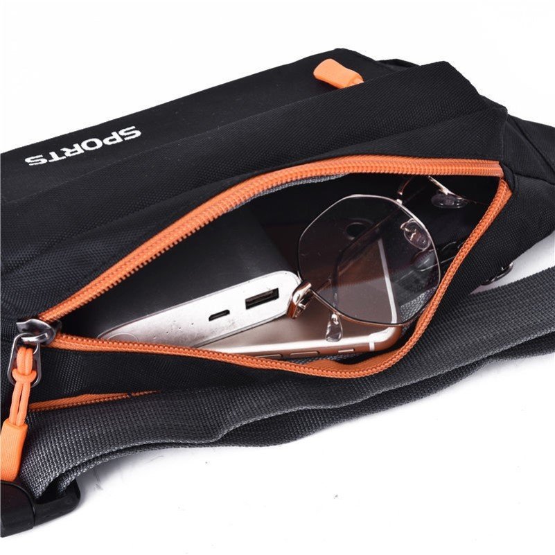 Out-of-door sports cashbags for men and women with large multi-purpose and high-capacity slants, and waterproof mobile phones