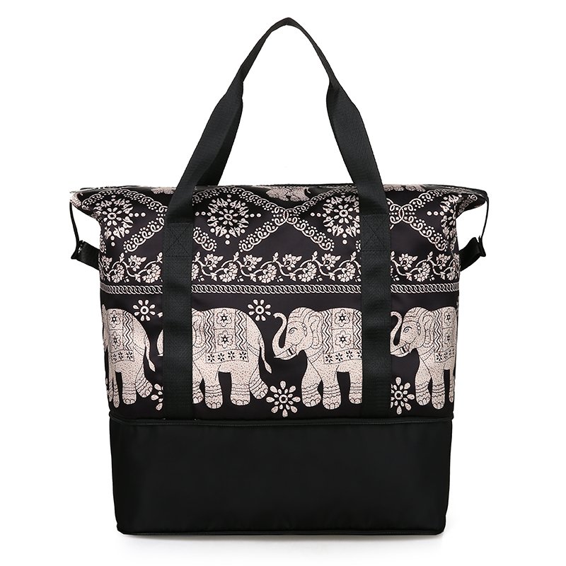 A travel bag for a woman with a high-capacity sports exercise with a light workout and a bag of work luggage for yoga