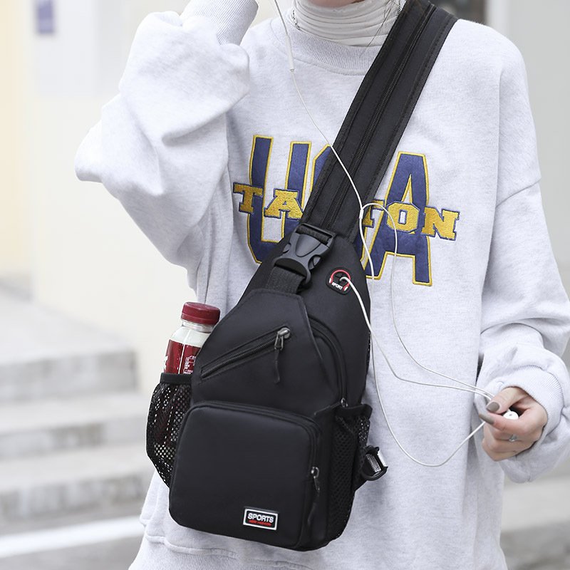 A multi-purpose sports waterproof chest bag for a woman with one-size-size one-shoulder backpack