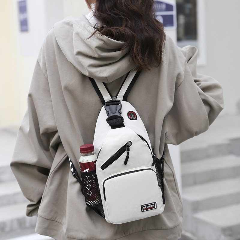 A multi-purpose sports waterproof chest bag for a woman with one-size-size one-shoulder backpack