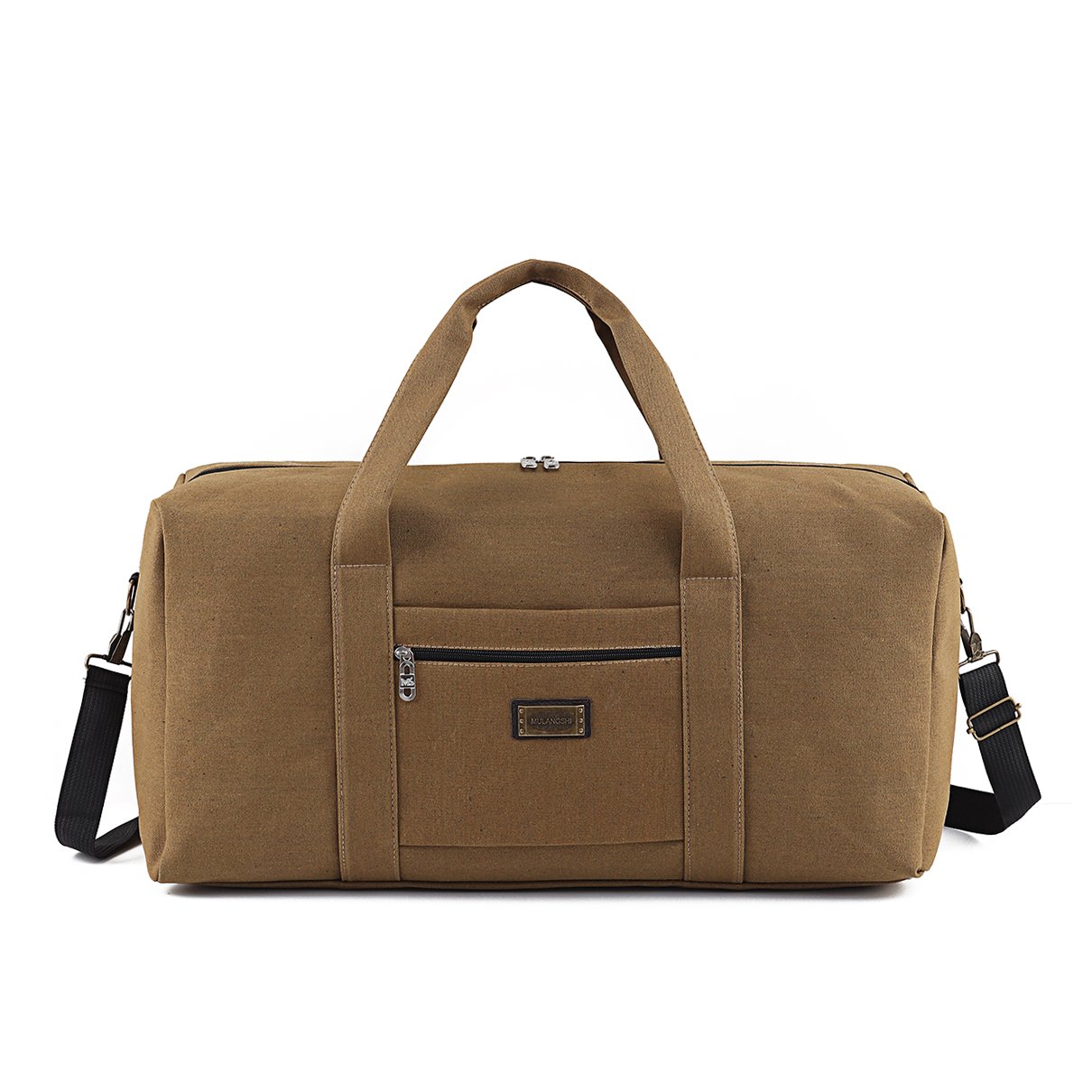 A man with a large capacity of handbags in canvass can fold one-shoulder bags across the outdoor exercise kit