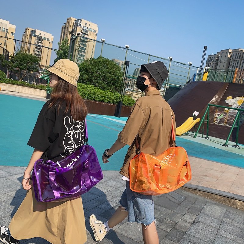 2024 new beach waterproof swimming packs, transparent high-capacity pvc travel kit for men and women