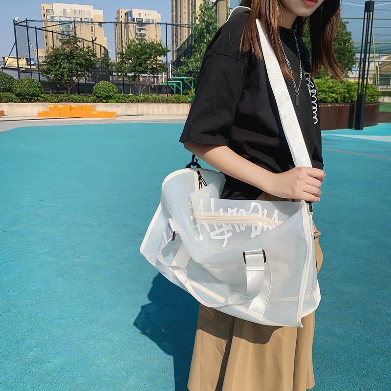 2024 new beach waterproof swimming packs, transparent high-capacity pvc travel kit for men and women