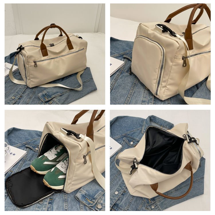 Travel bag, large-capacity gym bag, dry and wet separation sports bag, light handbag short tour bag