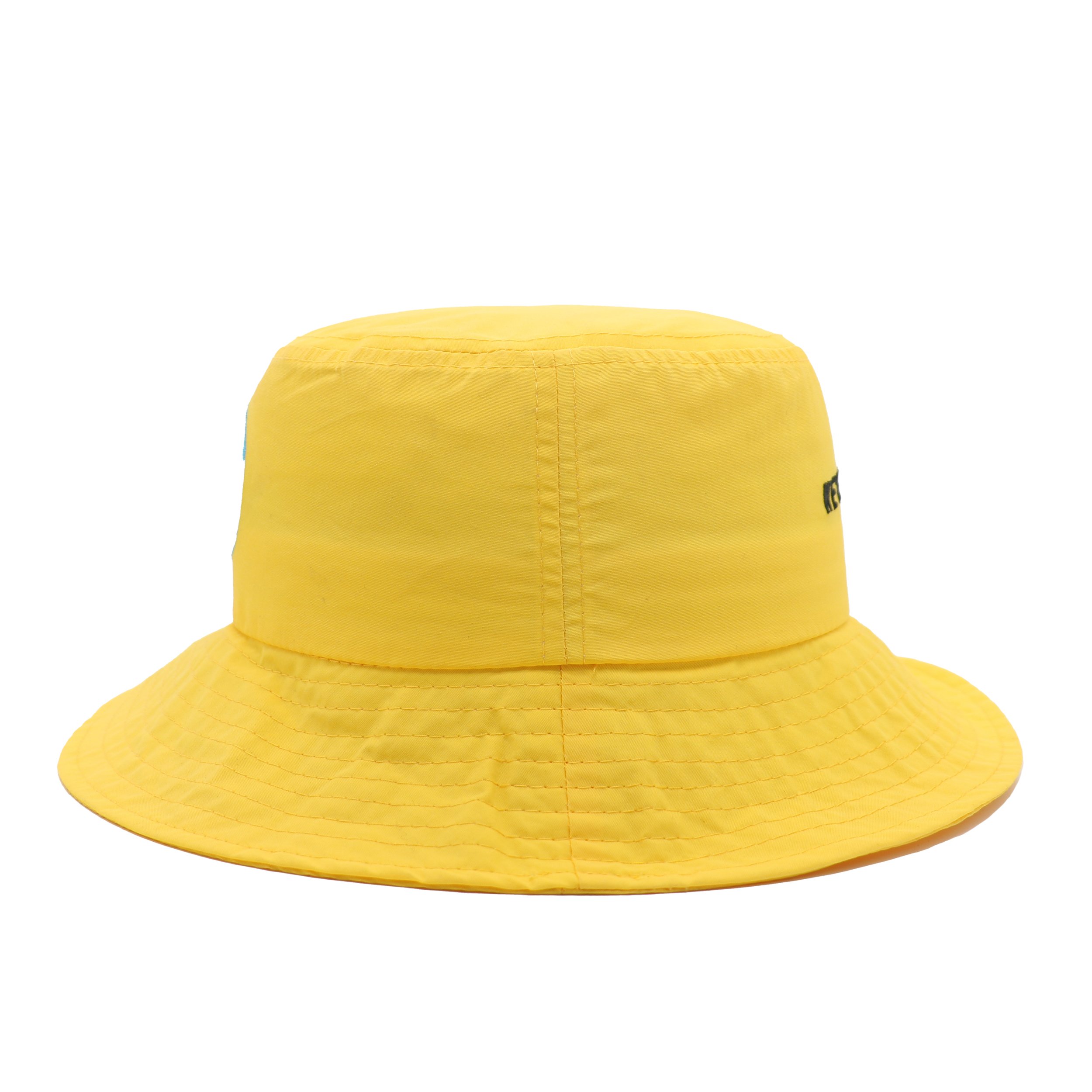 Custom embroidery cartoon wide brim sun protection cotton kids summer bucket hats