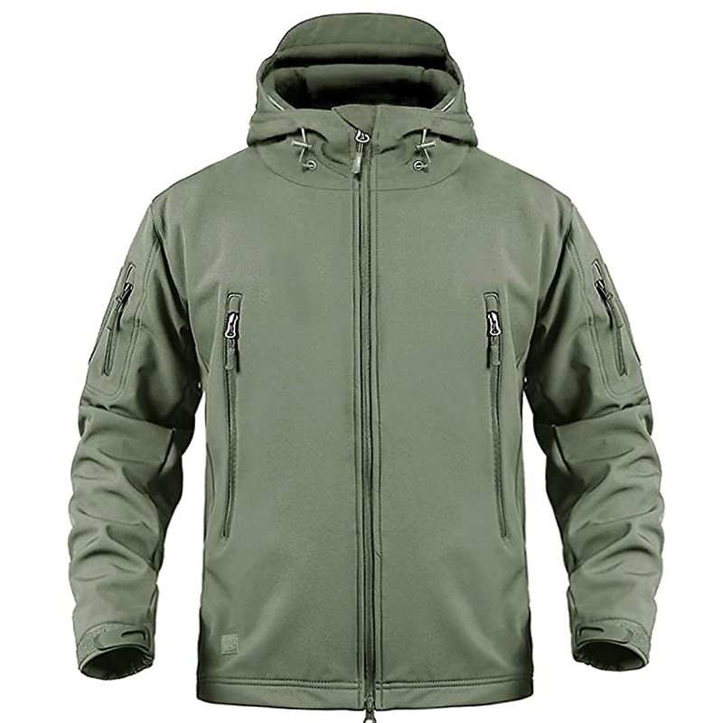 Waterproof Tactical Jacket Men Warm Windbreaker Bomber Jacket Camouflage Hooded Coat US soft jacket