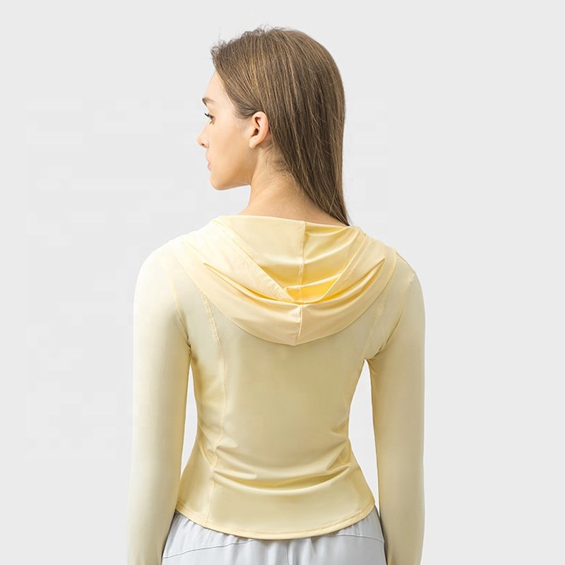 Breathable Quick Dry Summer Thin Sunproof Shirts UPF 50+ Sun Protection Jacket Hoodies Full Zip Up Yoga Jacket With Thumb Hole