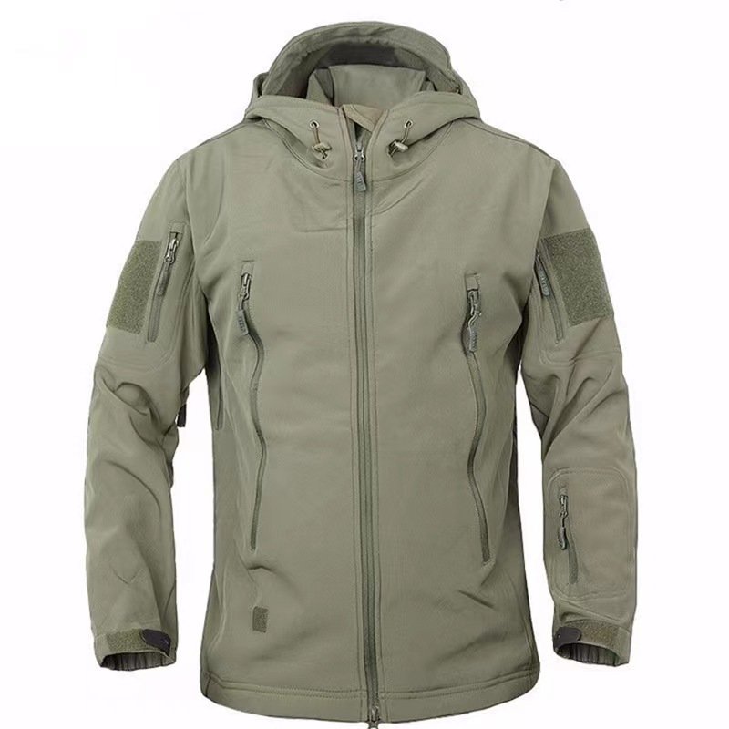 Custom Outdoor Softshell Sport Jacket Uniforms Shark Multi Soft Shell Zip Up Jacket For Men