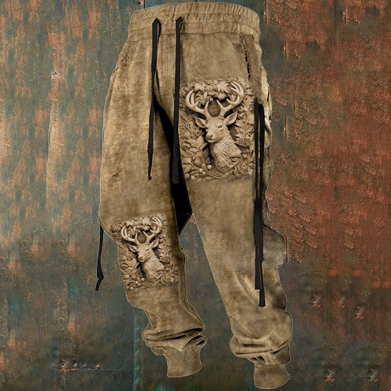 Factory Custom Sweatpants Jogging Hiking Trousers 5XL Pants Essentials Products Deer Pants For Men