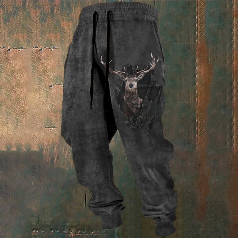 Factory Custom Sweatpants Jogging Hiking Trousers 5XL Pants Essentials Products Deer Pants For Men