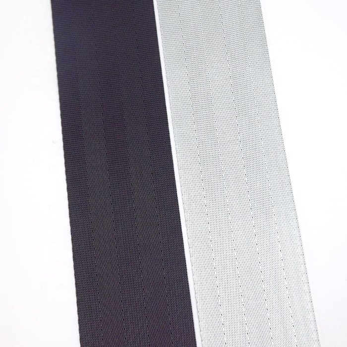 Hot Sale Polyester Material Strong Hiking belt solid silver color non elastic accept custom Safety Strap