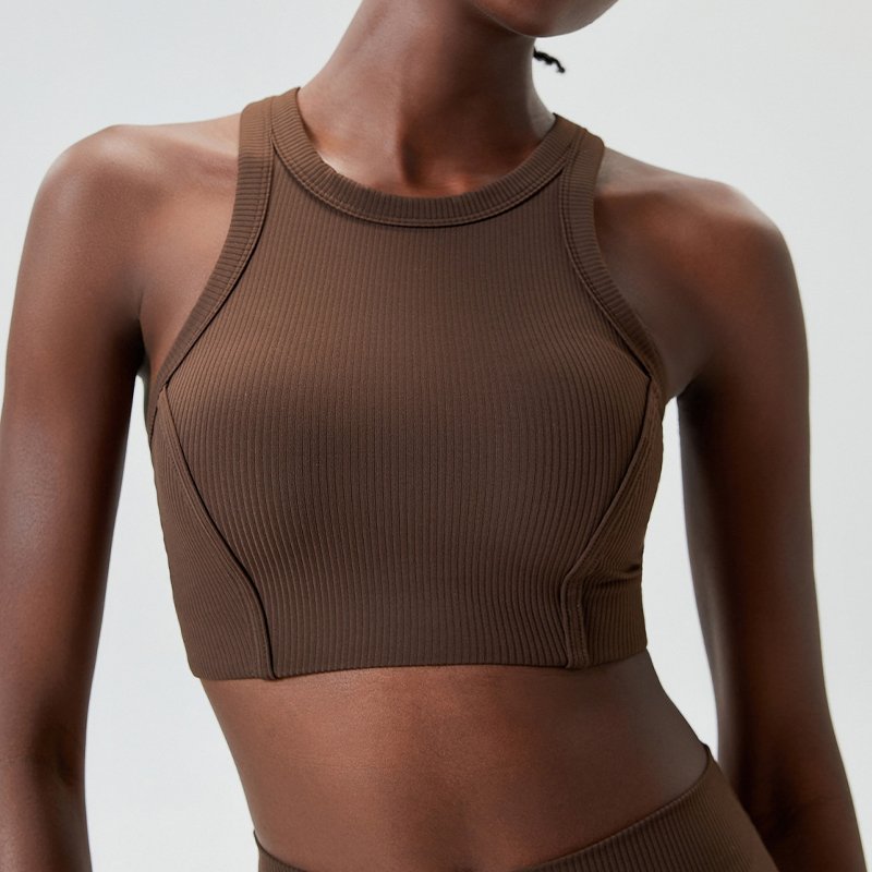 Customized Women's Yoga Bra Quick Dry Yoga Running Gym Sexy Sports Bra High Neck I-Back Beauty Back Sports Bra