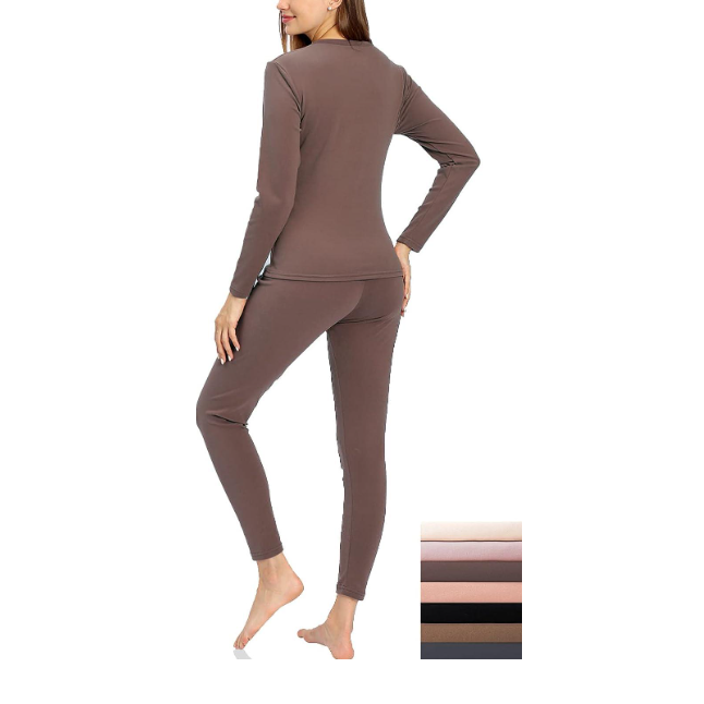 High Quality Women Super Cozy Thermal Underwear Long Johns Top and Bottom Thermal Underwear Sets Ladies Johns From BD