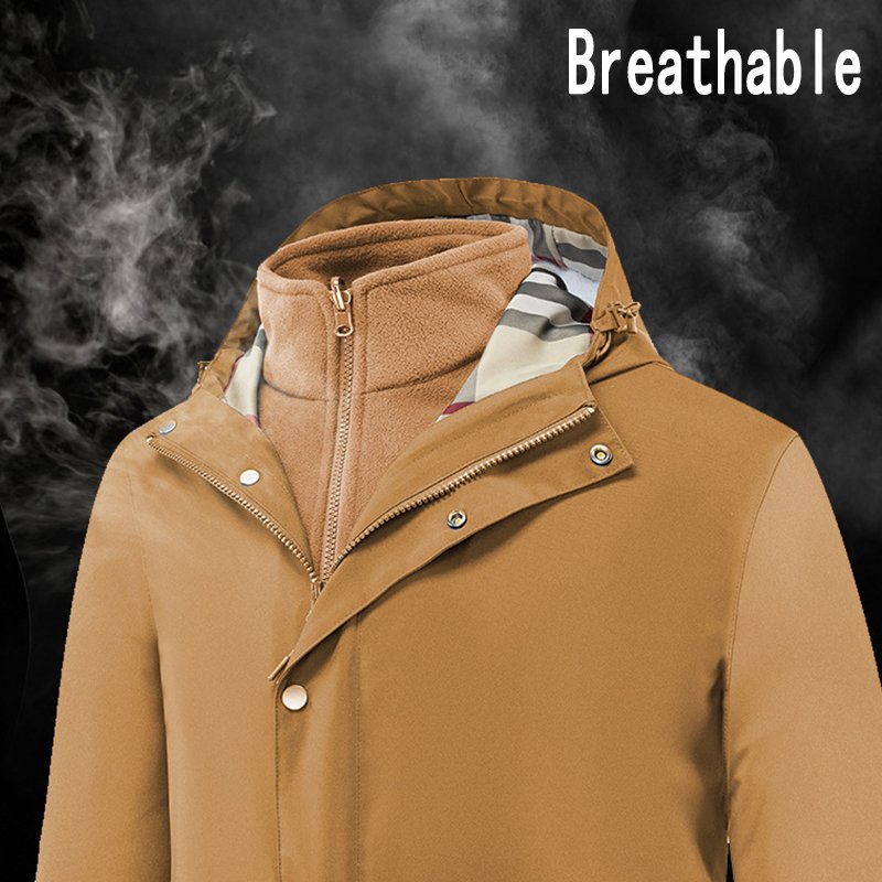 Army Green Men Hiking Jacket Waterproof Anti-static Outdoor Wear 3-in-1 Jackets Winter Hiking Clothing