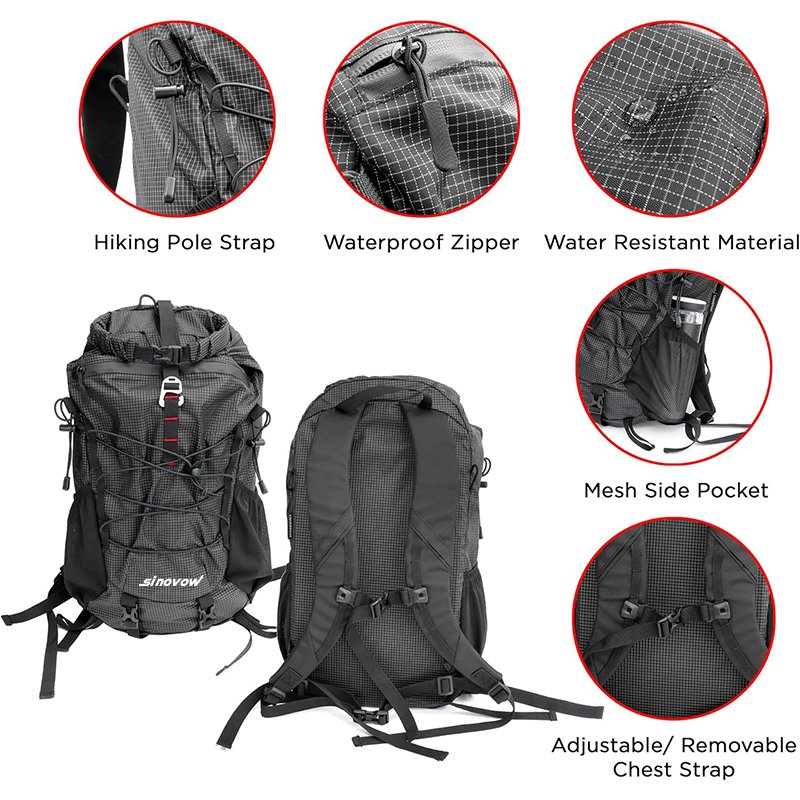 OEM Custom Waterproof Outdoor Rock Climbing Bags Multifunction Camping Mountaineering Roll-top Backpacks