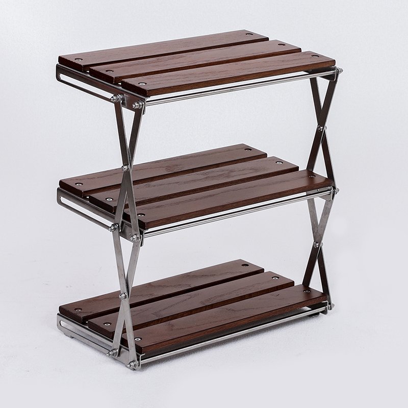 Customized Wholesale Wooden Storage Rack Multi Tier Holder Display Rack Desktop Storage Organization Camping Shelf