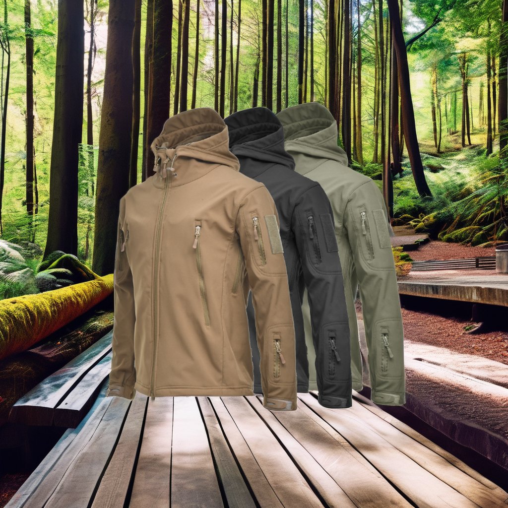Men's Women's Waterproof Softshell Jacket Outdoor Tactical Clothing Hunting Camping Fishing Windbreaker Winter Sports Hiking