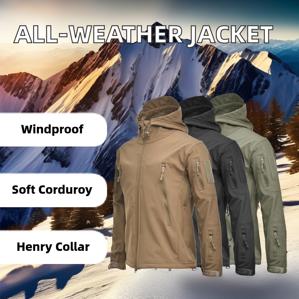 Men's Women's Waterproof Softshell Jacket Outdoor Tactical Clothing Hunting Camping Fishing Windbreaker Winter Sports Hiking