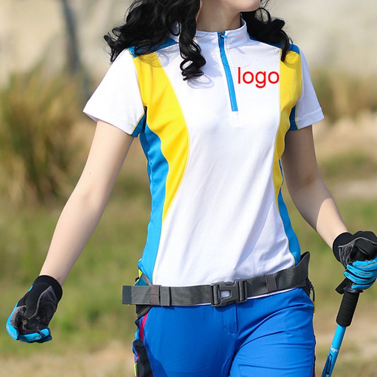 2022 ladies quick dry colorful hiking trekking running sports short sleeve t shirt