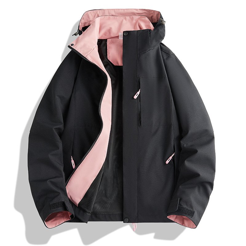 Unisex Single-Layer Water-Repellent Outdoor Jacket Spring Fall Windproof Waterproof Hiking Clothing Personalized Groups Men