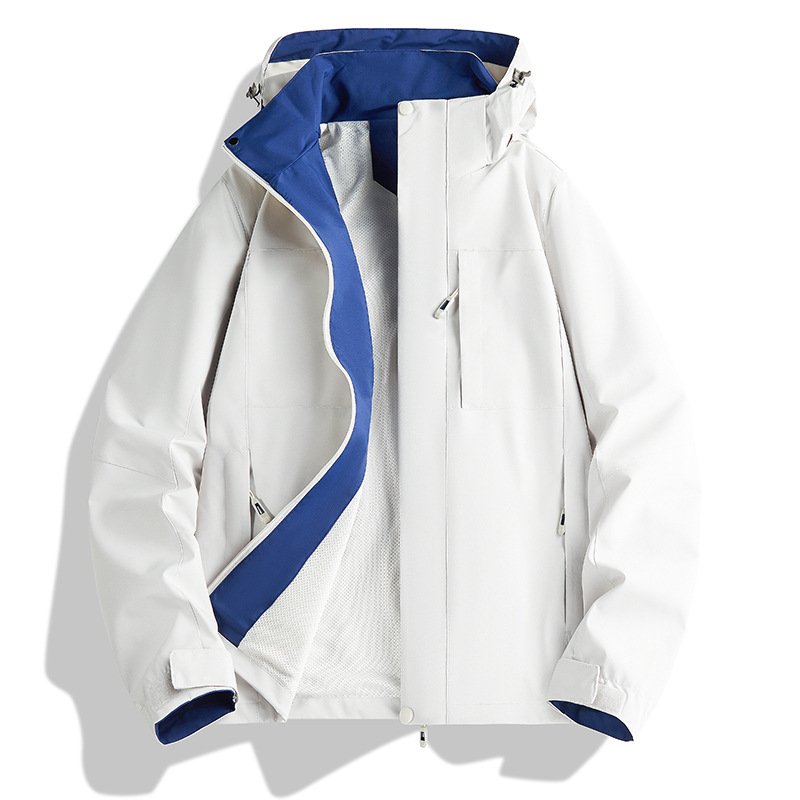 Unisex Single-Layer Water-Repellent Outdoor Jacket Spring Fall Windproof Waterproof Hiking Clothing Personalized Groups Men
