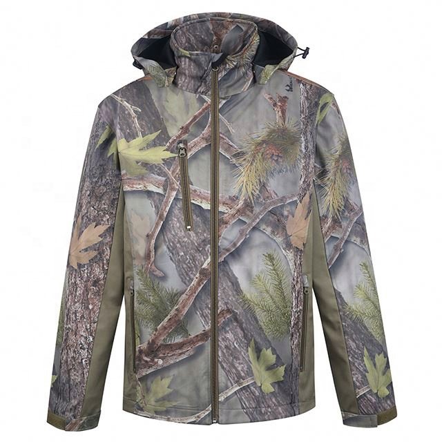 High Quality Men's Soft Shell Jacket Lightweight Warm Outdoor Coat for Hiking Water and Wind Resistant