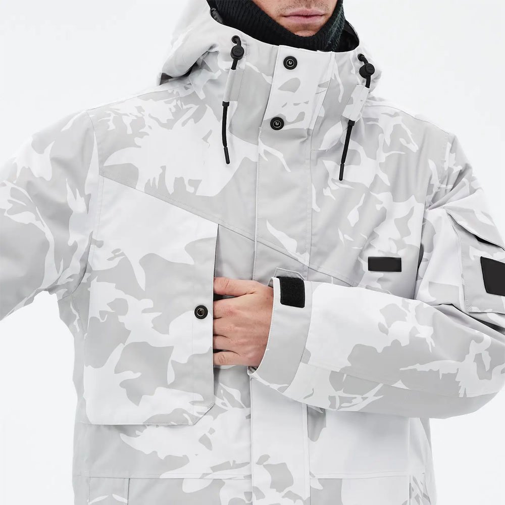 Wholesale Top Manufacturer Camo Printed Men Ski Jacket With Storm Guard Hood Men Waterproof Mountain Hiking Jackets