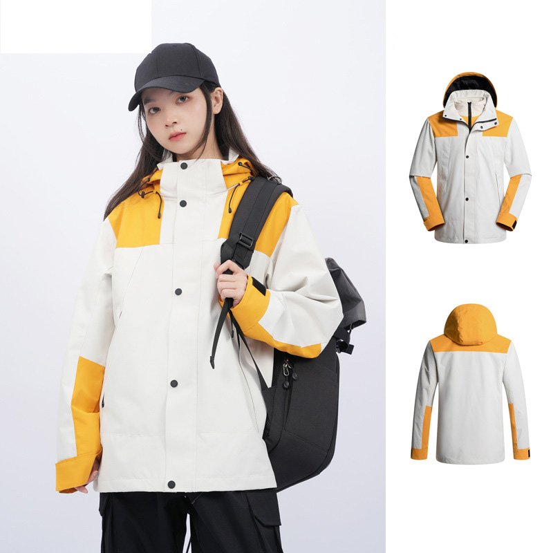 Three-in-One Detachable Assault Clothing for Men Cold-Proof Outdoor Mountaineering Overalls with Develop Printed Logo
