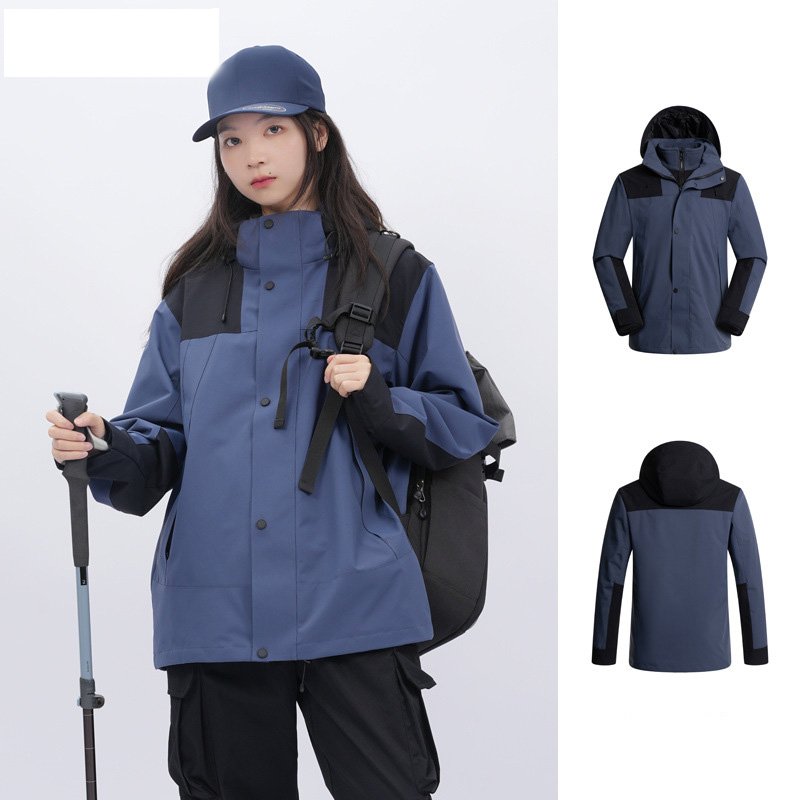 Three-in-One Detachable Assault Clothing for Men Cold-Proof Outdoor Mountaineering Overalls with Develop Printed Logo