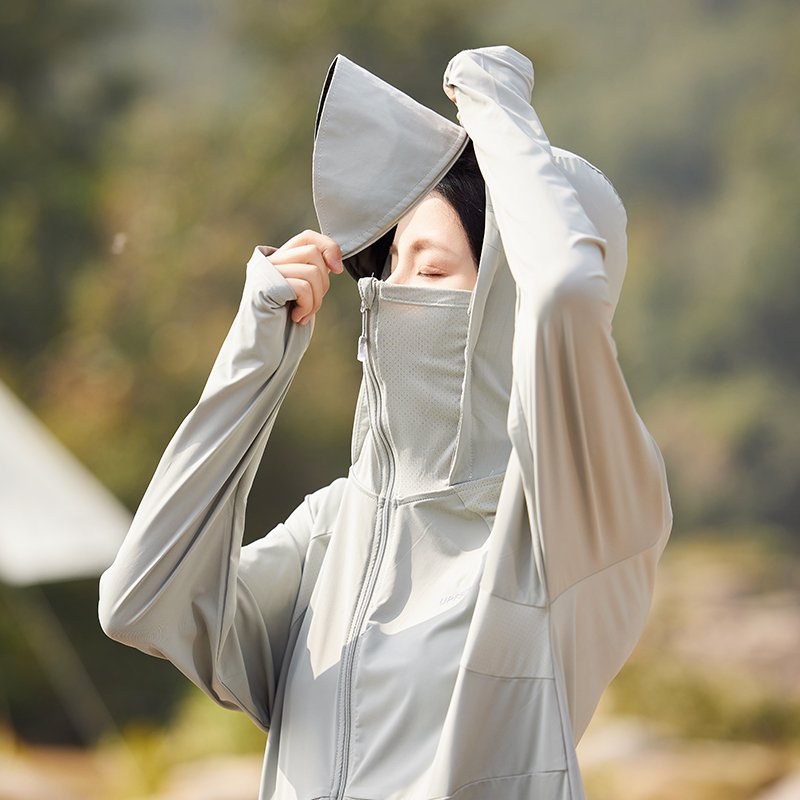Quick-Drying Spandex Sportswear UV Protection Ice Silk Summer Unisex Fishing Hoodie Sunscreen Outdoor Jacket Skin Clothing