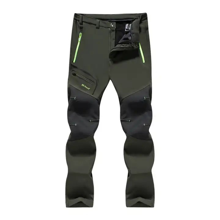 2023 Outdoor Quick-drying Pants fleece-lined Breathable Waterproof Stretch Charge Pants Loose Hiking Climber Pants for Men and W