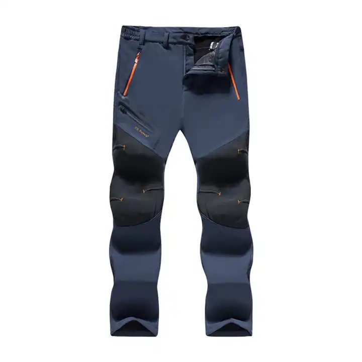 2023 Outdoor Quick-drying Pants fleece-lined Breathable Waterproof Stretch Charge Pants Loose Hiking Climber Pants for Men and W