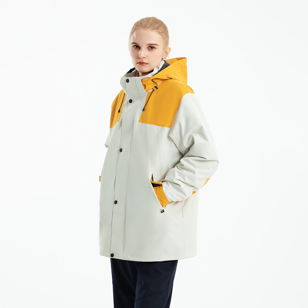 Wholesale 3-in-1 detachable female warm Waterproof Windbreaker 3D tailoring Women's Outdoor jacket for Hiking Sailing Camping